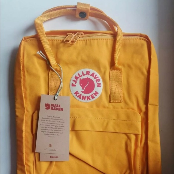 Fjallraven Handbags - yellow FJALLRAVEN KANKEN BACKPACK Unisex Canvas School Bag 16L